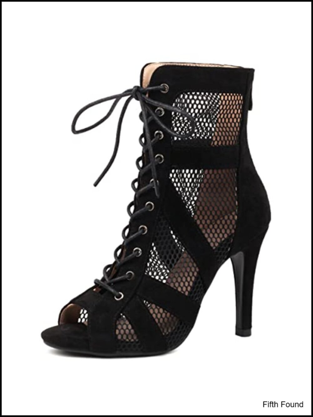 Women's Gladiator Heeled Sandals with Lace-Up Closure - Non-Slip Rubber Sole